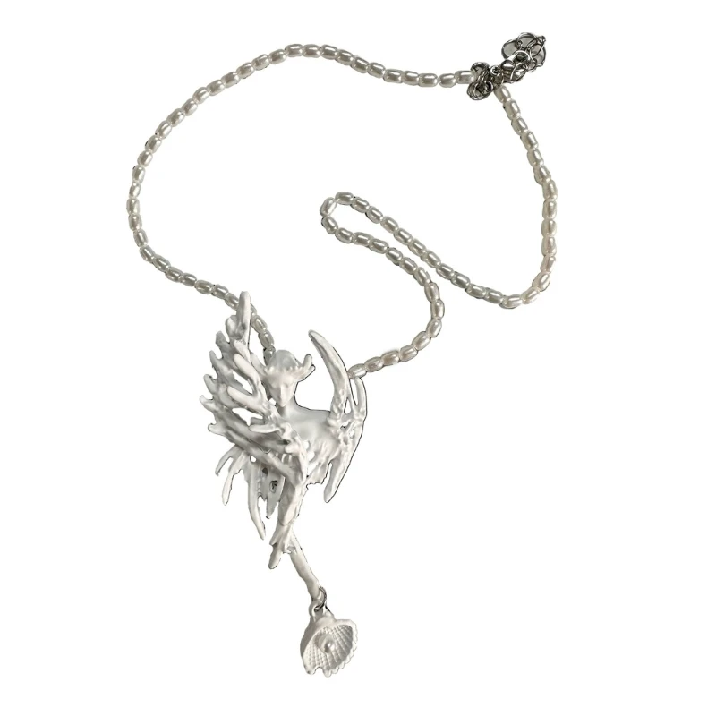 

Stylish Siren Pendant Brooch Resin Brooch for Men Gothic Clavicle Chains Decor