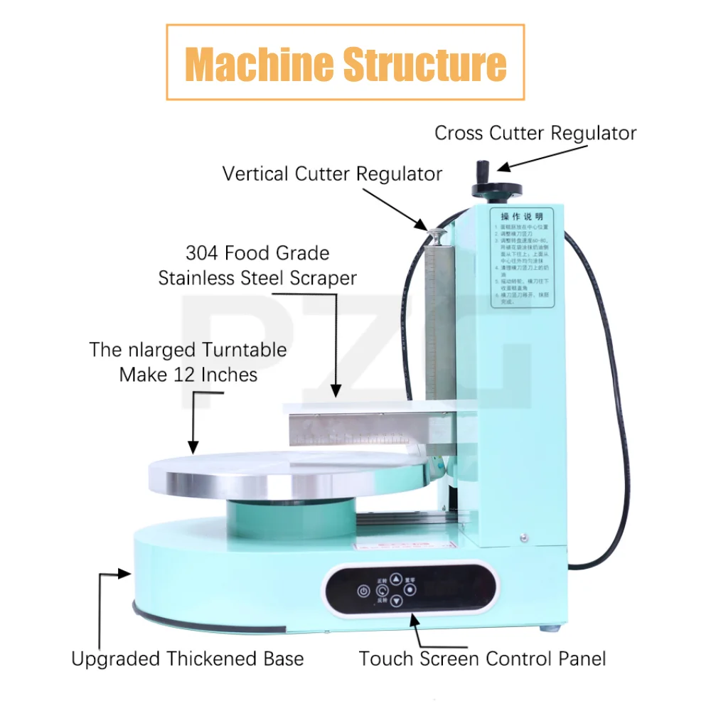 Automatic Birthday Cream Decorating Cake Frost Smoother Spreader Form Plaster Spread Filling Smooth Coat Make Icing Machines 4