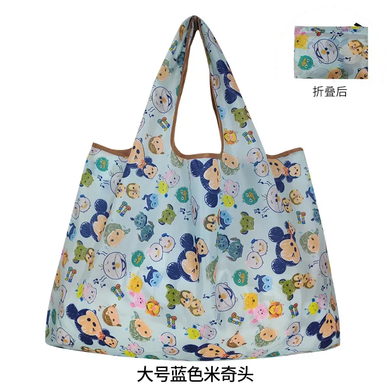 Disney Stitch Einkaufstaschen für Frauen Mickey Mouse Winnie the Pooh Anime Einkaufstaschen mit großer Kapazität Falt tasche Handtaschen