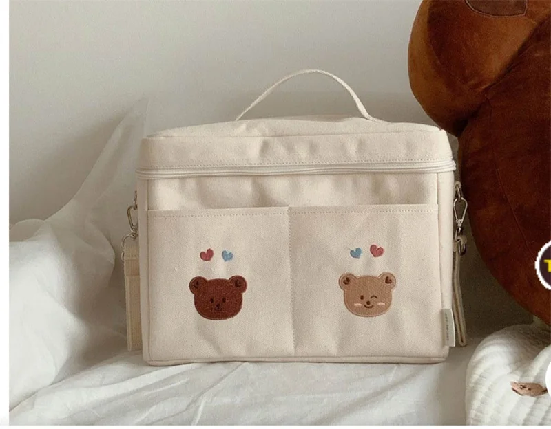 Outdoor Mama Schulter Wickelt aschen Baby wagen Hänge tasche wasserdichte Baby flasche Isolierung Mama Tasche Babys Trolley Zubehör – Detail 2