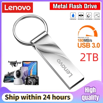 Lenovo USB 3.0 Flash Drive 128GB Memoria USB Memory Stick Pen Drive U Disk Metal Key Thumb USB Drive for PC Laptop 32GB/64GB 1