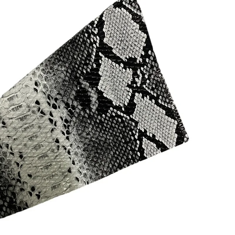Decorative PU Leather Fabric Simulation Snake Skin Pattern Bag Gloves Belt Decoration Three-Dimensional Elastic Deformation