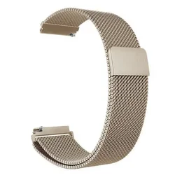 Elegant Metallic Milanese Loop Adjustable Watch Strap, 20/22mm Band Size for 22MM (Retro Gold)