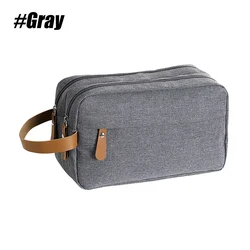Travel Hanging Toiletry & Cosmetic Bag - Unisex Essentials Organizer (Gray)