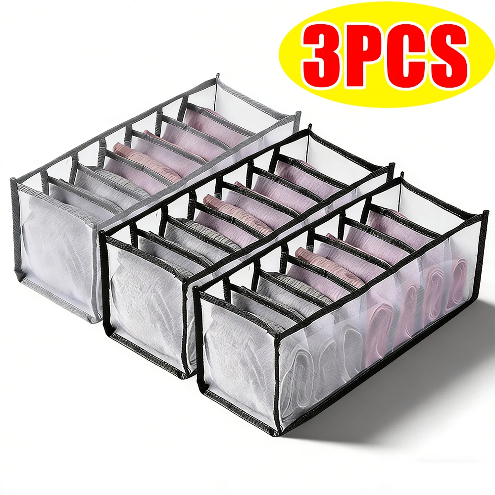    7-roosters Lade Organizer Box Ondergoed Sokken Opbergdoos Kast Kast Kleding Organisatoren Mesh Thuis Garderobe Slaapzaal Stora