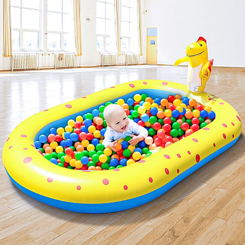 Children's Removable Swimming Pool Mat With Dragon Sprinkler Summer Above Ground Garden Inflatable Rectangle Pool Accessory