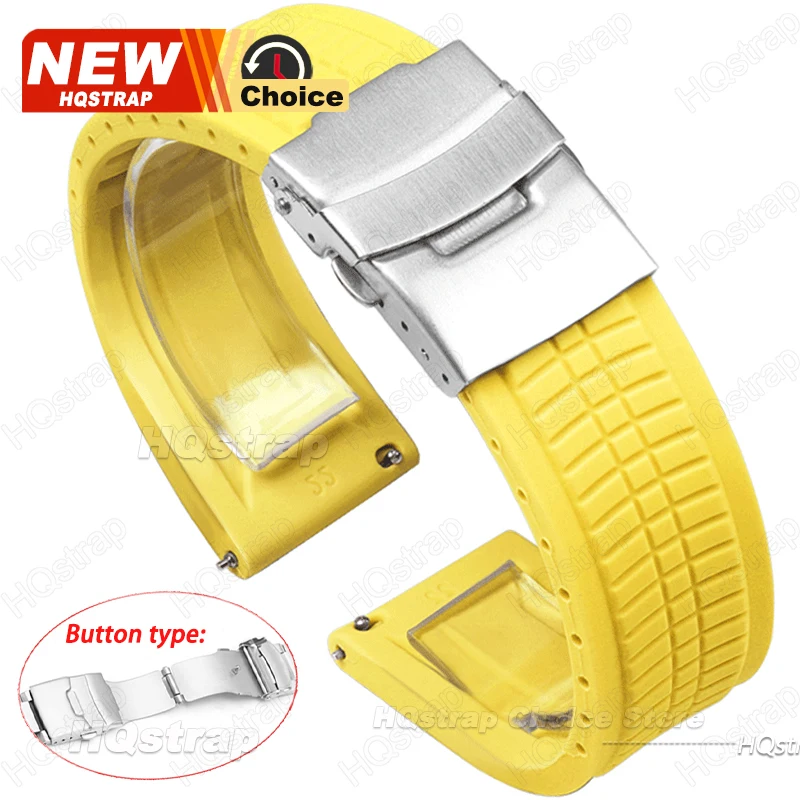 Universal Waterproof Silicone Sport Strap with Solid Buckle