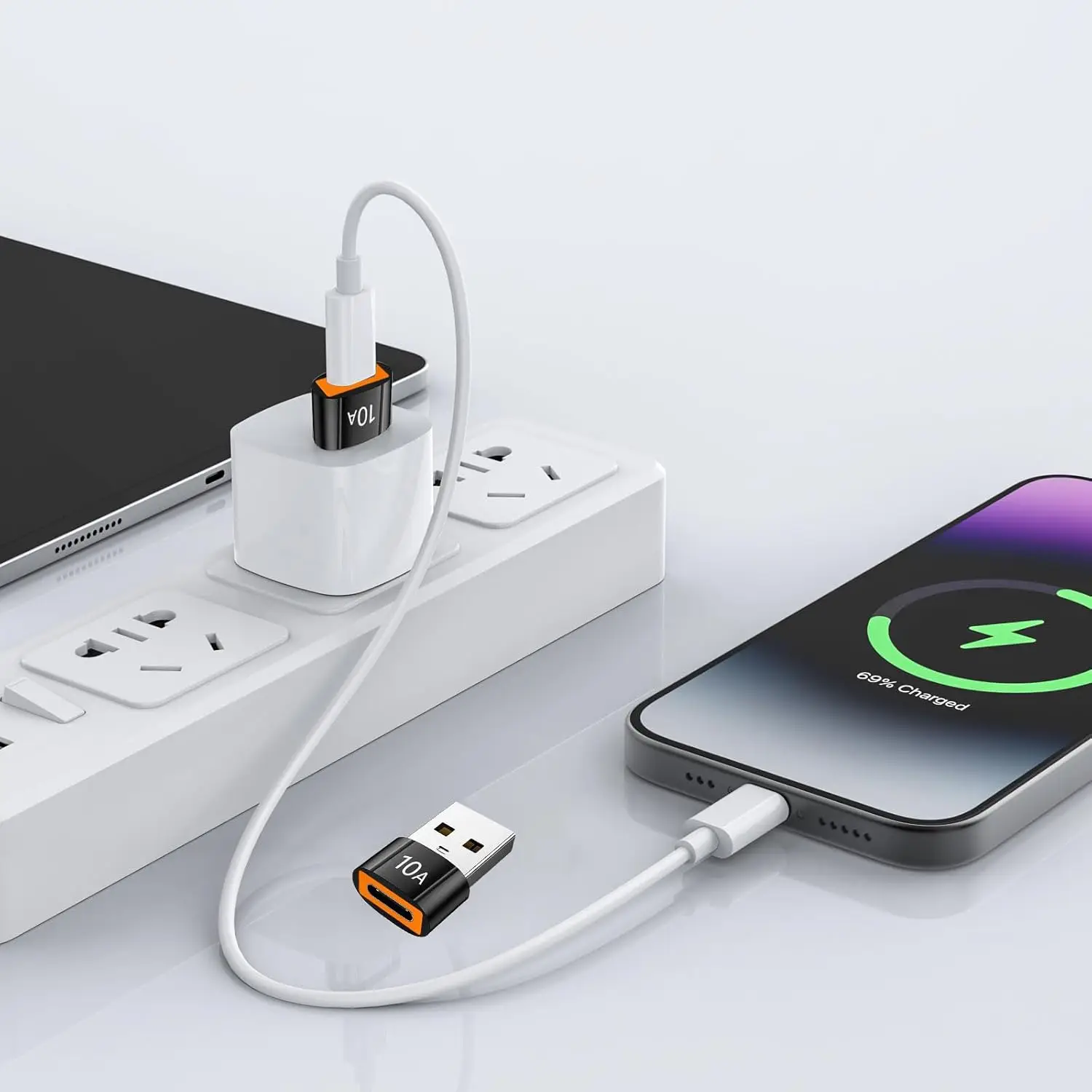 Compact USB to USB-C Charging Adapter - Easy Connect Accessory