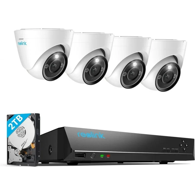 

Система видеонаблюдения REOLINK RLK8-1200D4-A 12MP PoE, 4 IP-камеры видеонаблюдения H.265, проводные, 12 мегапикселей UHD