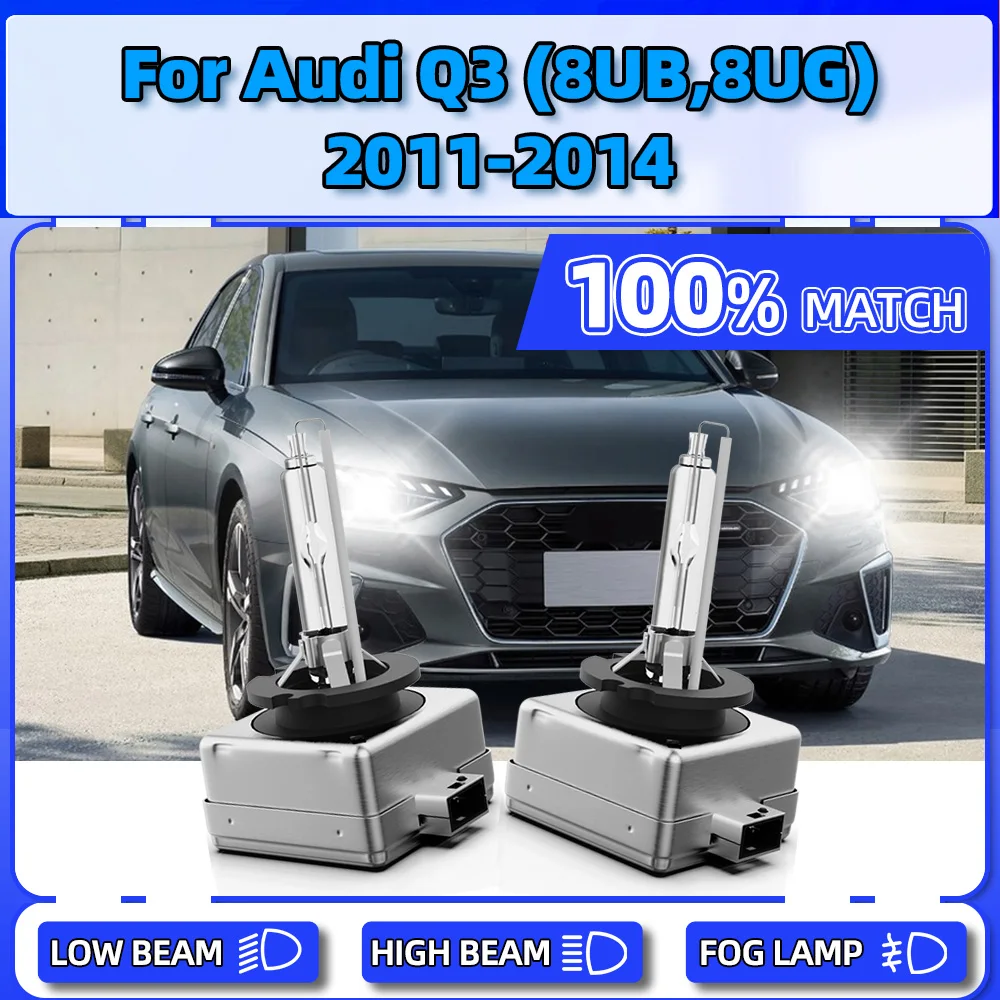 

2PCS 20000LM Xenon Headlight Bulbs 35W Car Xenon Frong Lamps 6000K For Audi Q3 (8UB, 8UG) 2011 2012 2013 2014