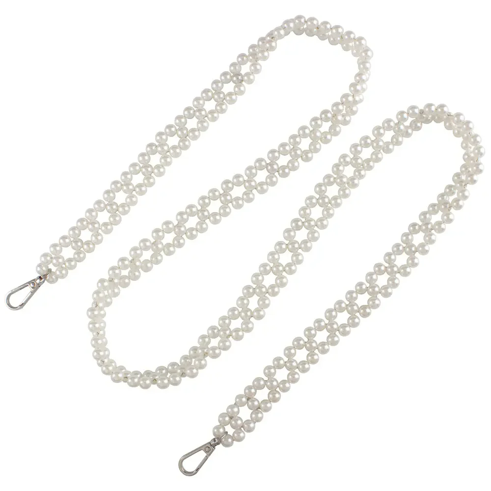 Luxurious Knitted Pearl Beaded Lanyard and Handbag Chain Strap