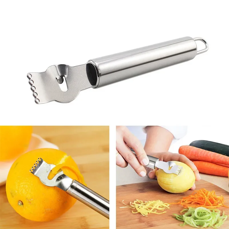 1pcsStainlessSteelLemonPeelerOrangeFruitCitrusZesterPeeler