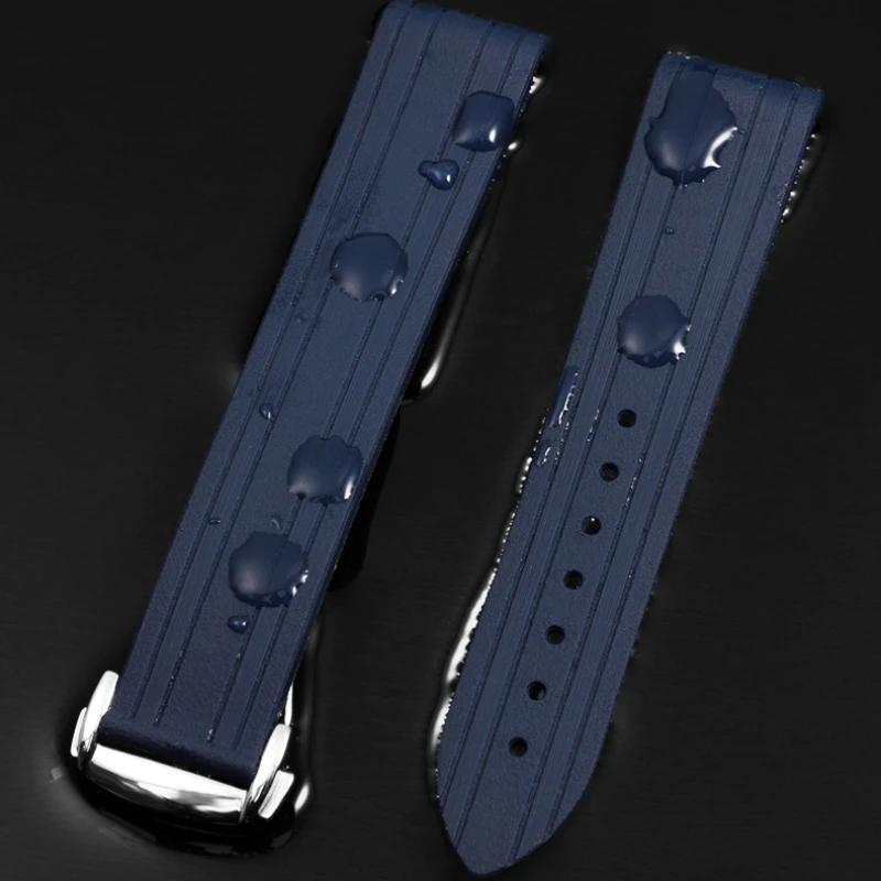 Premium 20mm Curved End Silicone Watchband - Waterproof Wristband Bracelet