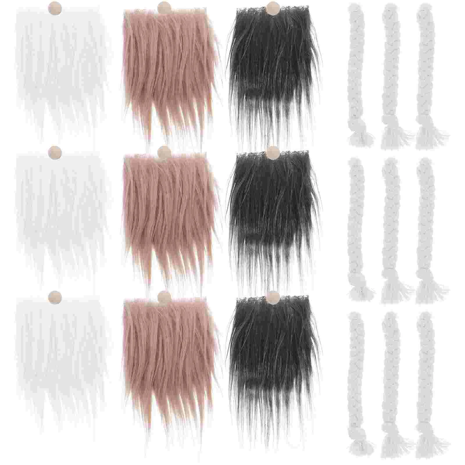 

1 Set of Gnome Making Material Cartoon Gnome Braids Supply DIY Gnome Beards Props