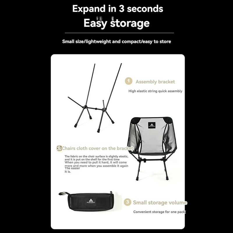 Moon Chair Outdoor Chair Camping Fishing Mesh Breathable Surface Anti Sinking