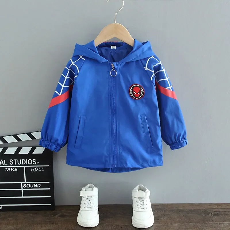 Children Tops Cartoon Spiderman Mickey Print Baby Boys Coat Spring Autumn Kids Zipper Jacket Outwear Hoodies Windbreaker 1-8Y
