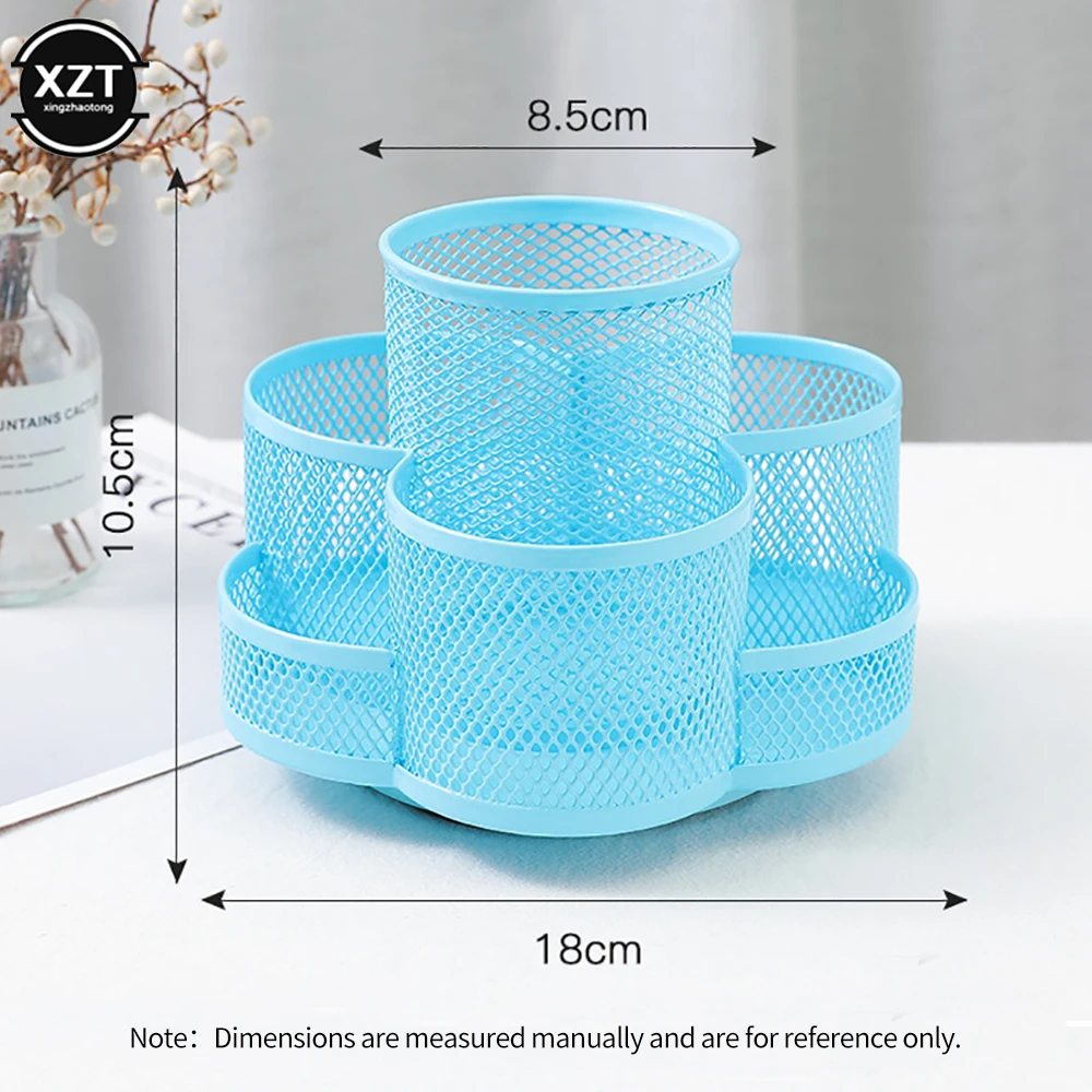 360 Degree Rotating Holder 7 Compartments Large Capacity Storage Organizer For School Home Office