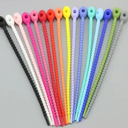 Silicone Reusable Bag and Cable Tie Set - 20 Pack (20PCS RANDOM COLOR)