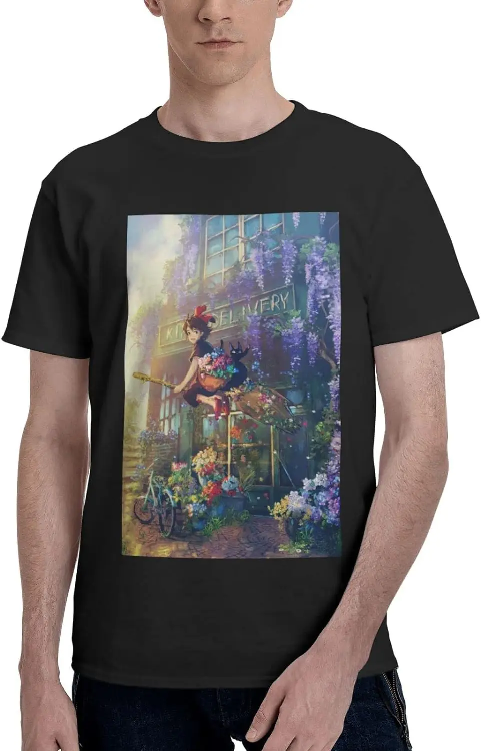 

Man's T Shirts for Kiki cat Delivery Service T Shirt,Fashion Clothing Short Sleeve Shirt