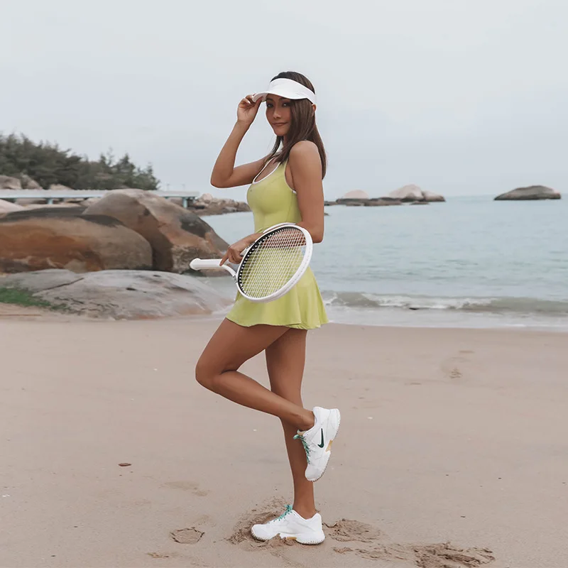 Sports Dresses Tennis Suit One-Piece Yoga Clothes Women's Outdoor Athletic Dress Romoer Summer Women Dress Sportswear