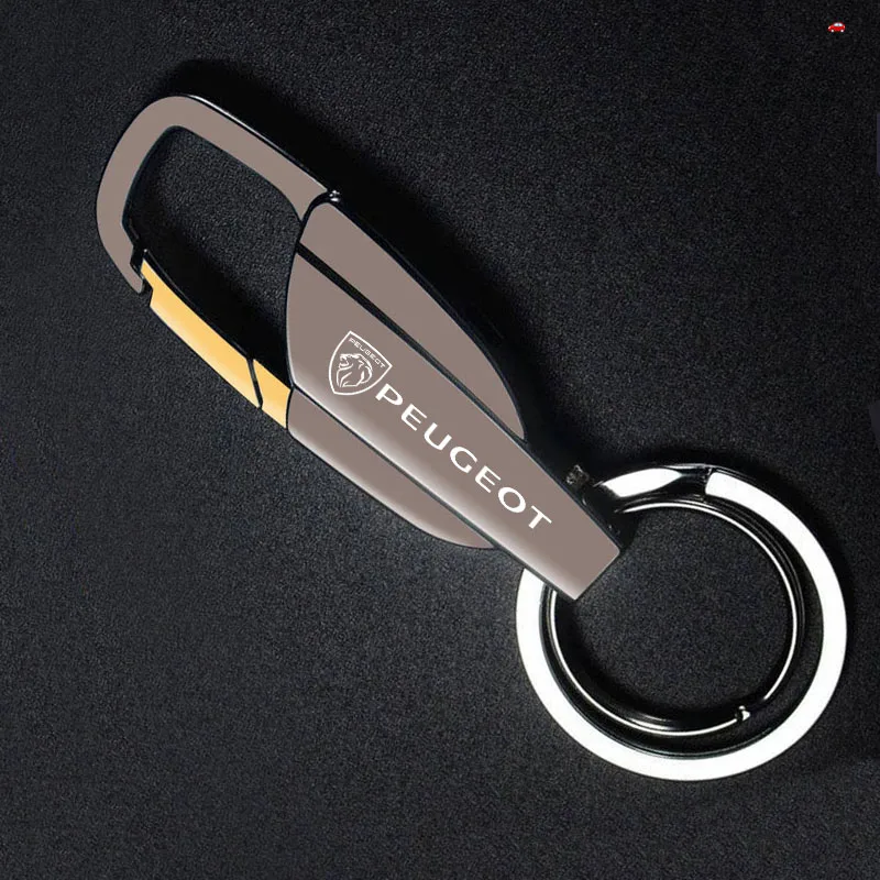 Car Zinc Alloy Key Ring Men Keychain For Peugeot 408 4008 308 3008 Rifter 5008 508 2008 208 301 RCZ 407 108 608 107