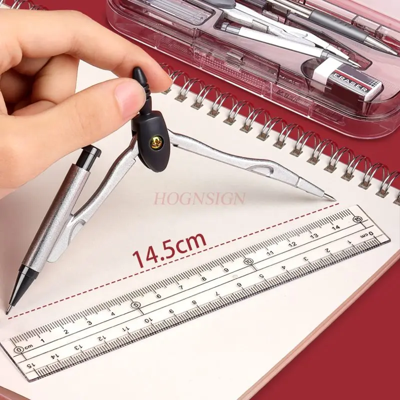 학생들이 그리기 도구로 사용할 수 있는 8개/세트 나침반과 자 세트, 전문가용 드로잉 자