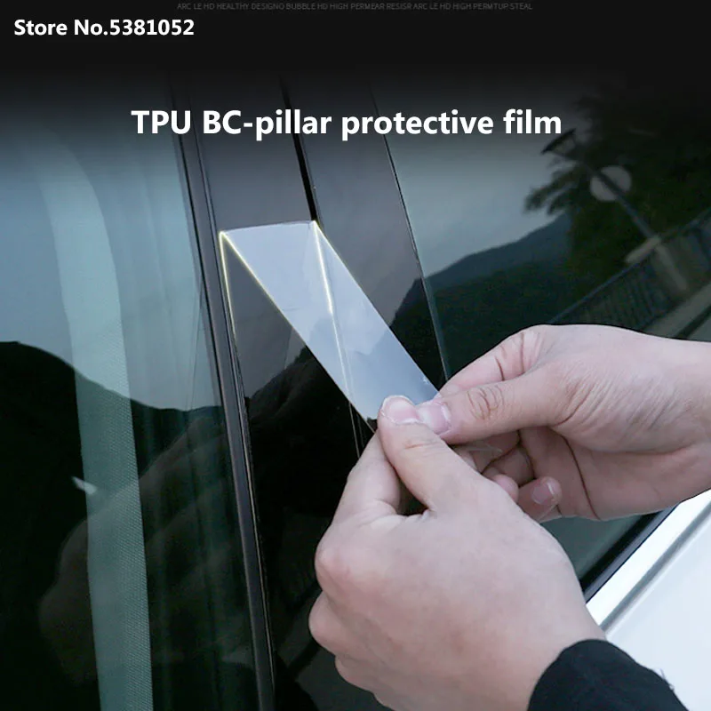 

Car Stickers for AUDI Q3 Q5 Q7 A3 S3 A5 Accessories TPU B-pillar Protective Film Center Pillar Auto Decoration