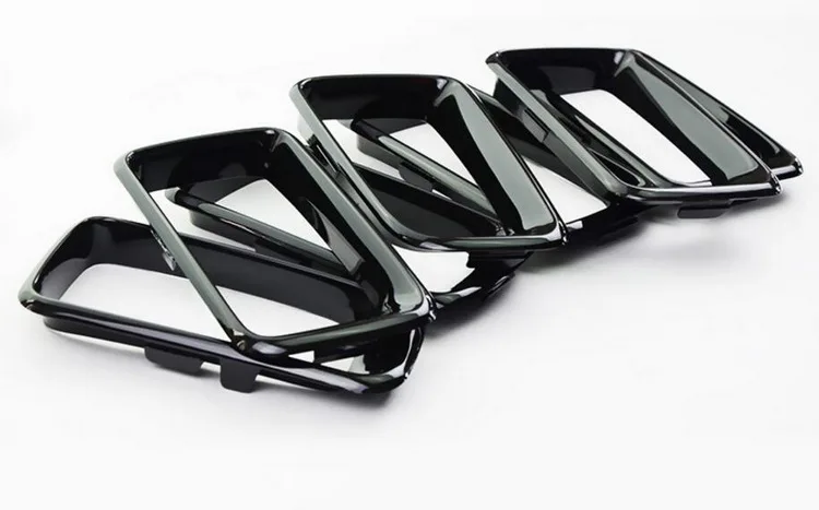 

7 Pcs Front Center Grille Vent Outlet Hole Cover Trim Net Frame Black Accessories for Vehicles for Jeep Compass 2011-2016