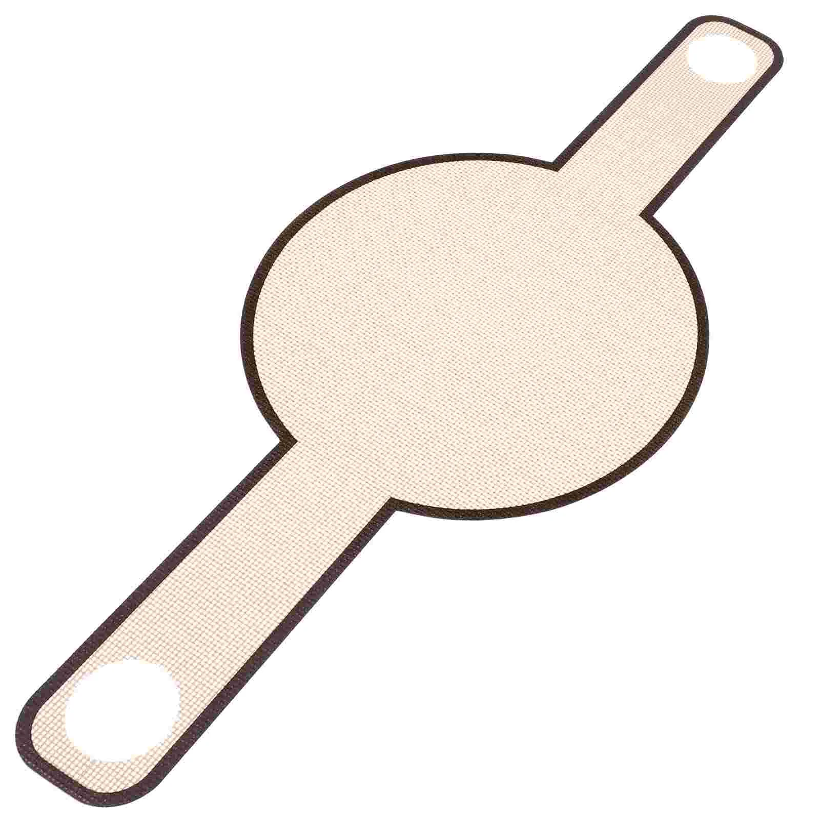 

Glass Fiber Bread Baking Mat Practical Long Handle Dough Transfer Mat (Brown)