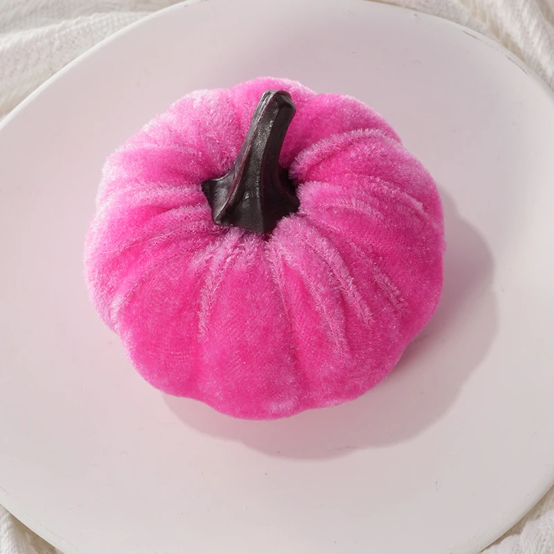 Artificial Pumpkin Decoration 5.5/8/10cm Velvet Pumpkin Halloween
