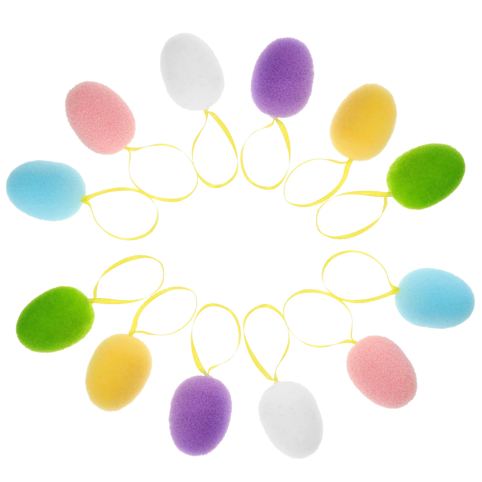 

Multicolor Foam Easter Egg Hanging Ornaments Decorative Pendant Fake Eggs DIY Craft Happy Easter Spring Home Decorations