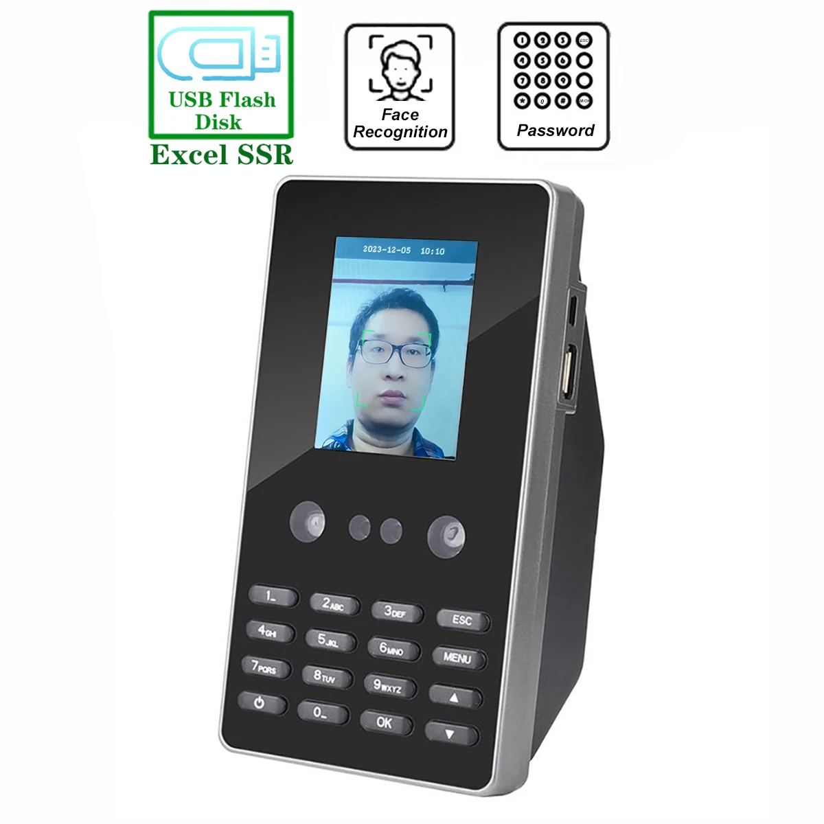 SSR Excel Biometric Face Time Attendance System Facial Time Clock Employee Attendace Management Electronic Device