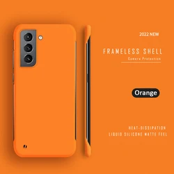 Ultra - Thin Frameless Matte Hard Case - Sleek & Durable Phone Cover - S10 (Orange)