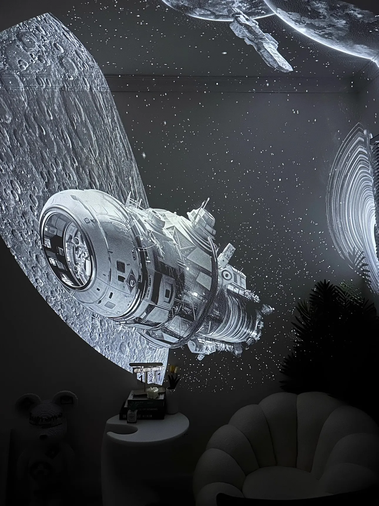 LED UFO Star Projector Night Light Projection Film Photo Galaxy Starry Sky Projector Lamp Slides（Excluding projectors machine）