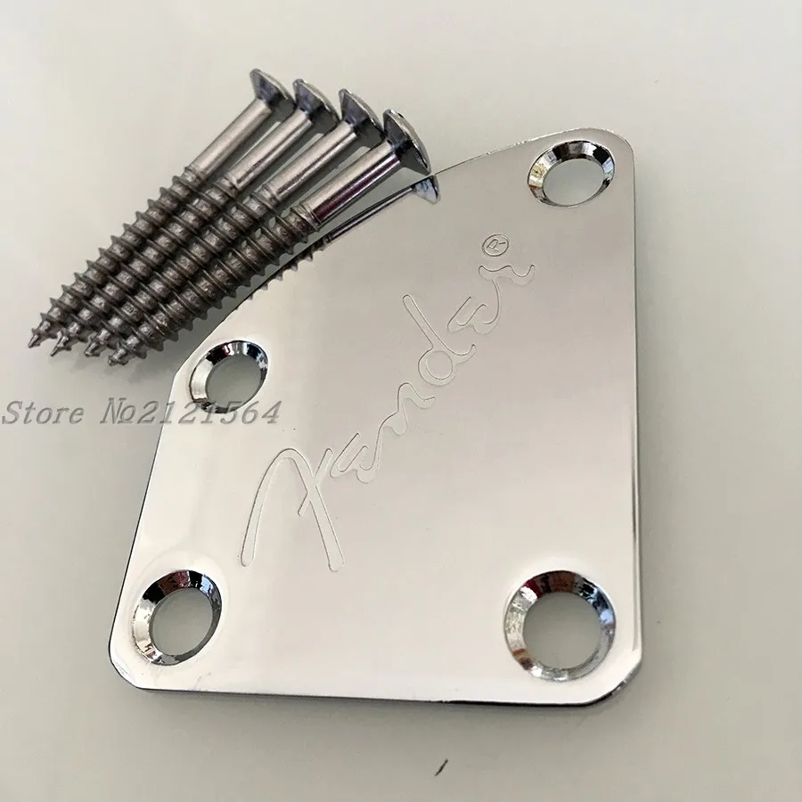 Custom Neck Point Plate for St/TL Electric Guitar Chrome  Plate for Fender electric guitar truss rod cover plate for lp standard custom 2 holes