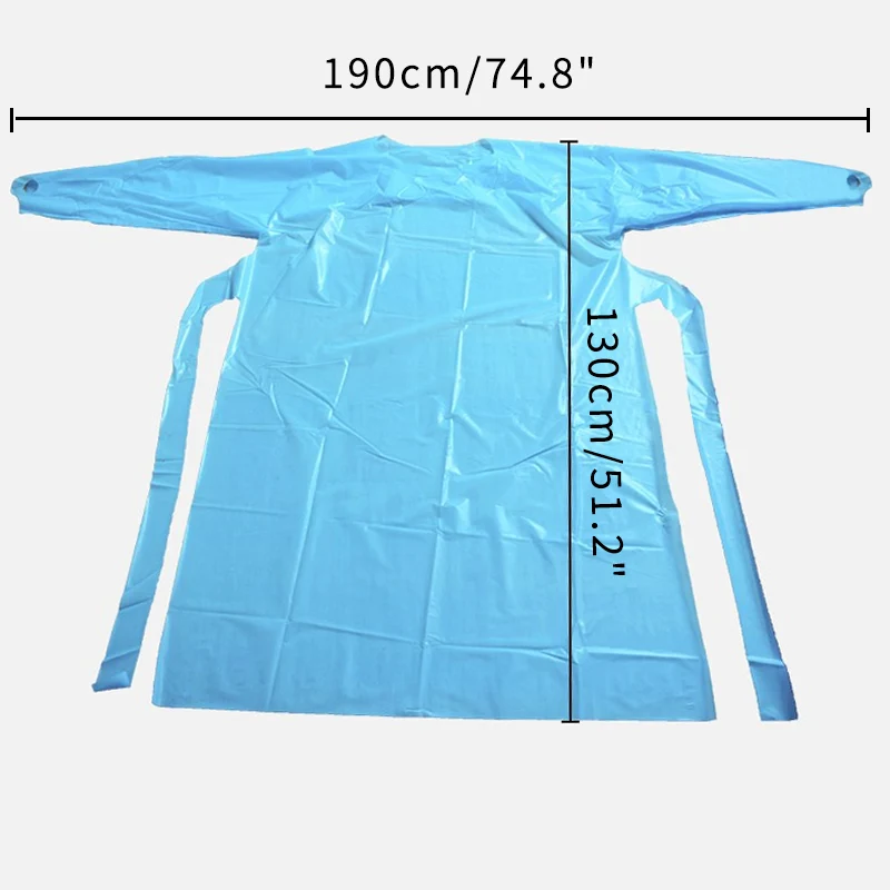 Disposable Protection Apron Thicken Workwear Dustproof Factory Clothes Long Sleeve Cooking Uniform for Men Women Work Smock