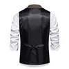 Men's Suit Vest Fashion Turn-Down Collar Pockets Suit Vests England Style Smart Casual Vintage Gentleman Leisure Party Waistcoat 6