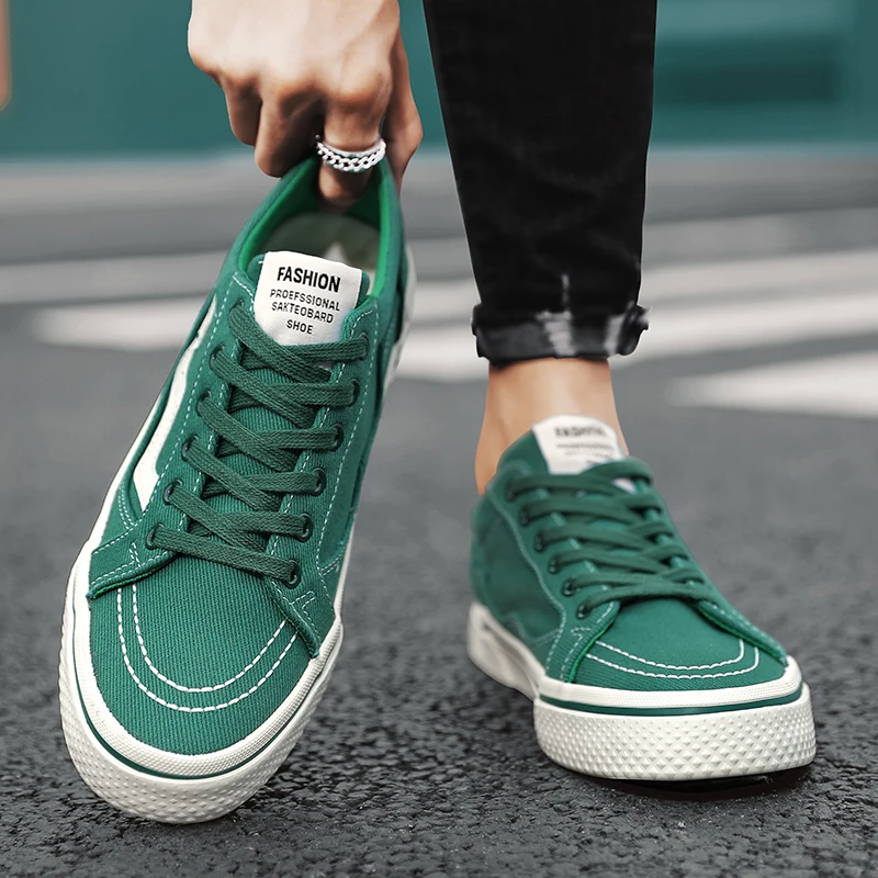 

Spring Summer Fashion Men's Canvas Shoes Flat Breathable Board Shoes Men Non-slip Vulcanized Shoes Casual Men shoes