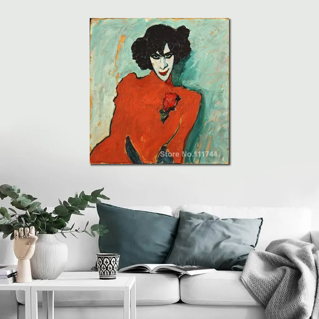 

Canvas Art Abstract Portrait of Alexander Sakharoff by Alexej Von Jawlensky Paintings Reproduction High Quality Hand Painted