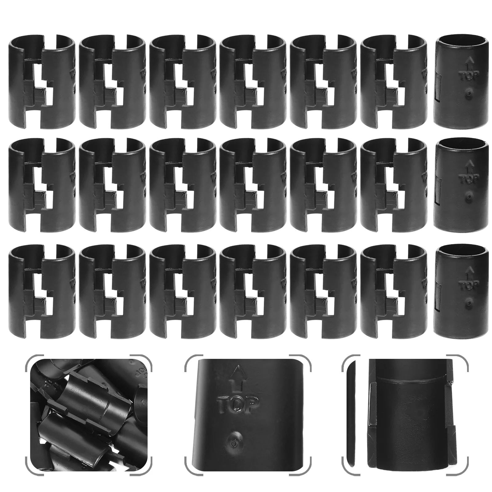 

25 Pairs Wire Shelf Clamp Shelving Sleeves Clip Plastic Shelves Post-shelving Fixing