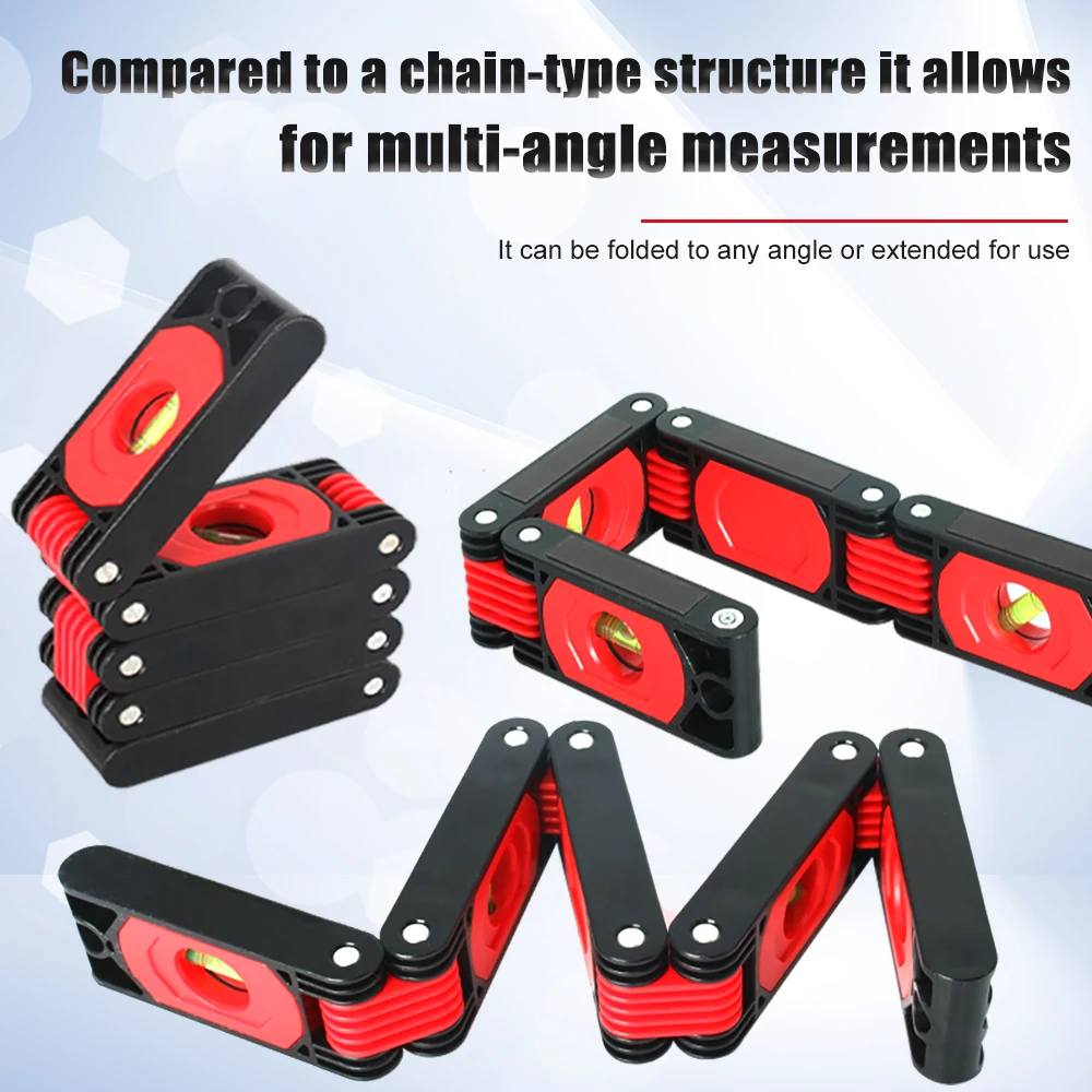 Foldable Angle Finder Protractor Multifunction Level Ruler Angle Measuring Tool 45-degree bevel With Horizontal Vertical Bubble 4