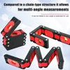 Foldable Angle Finder Protractor Multifunction Level Ruler Angle Measuring Tool 45-degree bevel With Horizontal Vertical Bubble 4