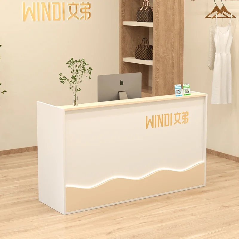 Design Display Reception Desks Classic White Modern Cashier Reception Desks Office Luxury Mostrador Negocio Bar Furniture