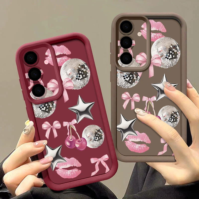 Cherry Star Light Ball Pattern Soft TPU Phone Case - Stylish and Protective Back Cover