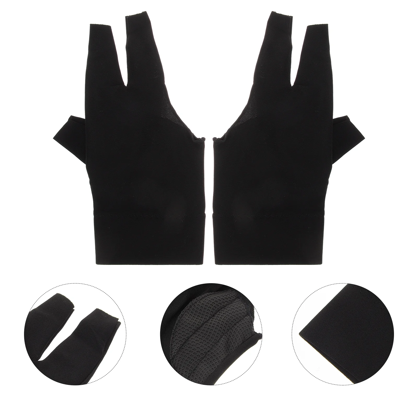 

2 Pcs Pool Gloves Men Elastic Billiards Hand Muffs for Professional Snooker Nylon Spandex Sports