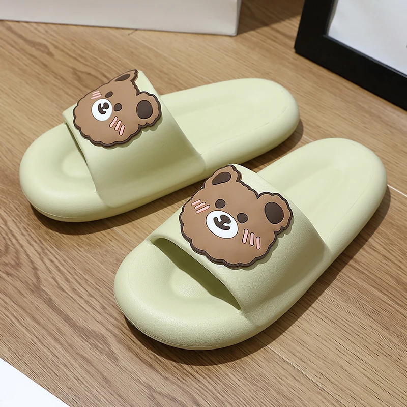 Women Summer Slippers Bow Tie Rabbit Flat Thick Soft EVA Non-slip Sole Casual Beach Outside Bathroom Home Slipper Ladies Shoes house slippers knitting pattern	 House Slippers