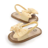 SXYPAYXS-Baby Girls Bow Knot Sandals Casual Soft Sole Princess Flat Non-Slip Patchwork Shoes Beach Sandals 5