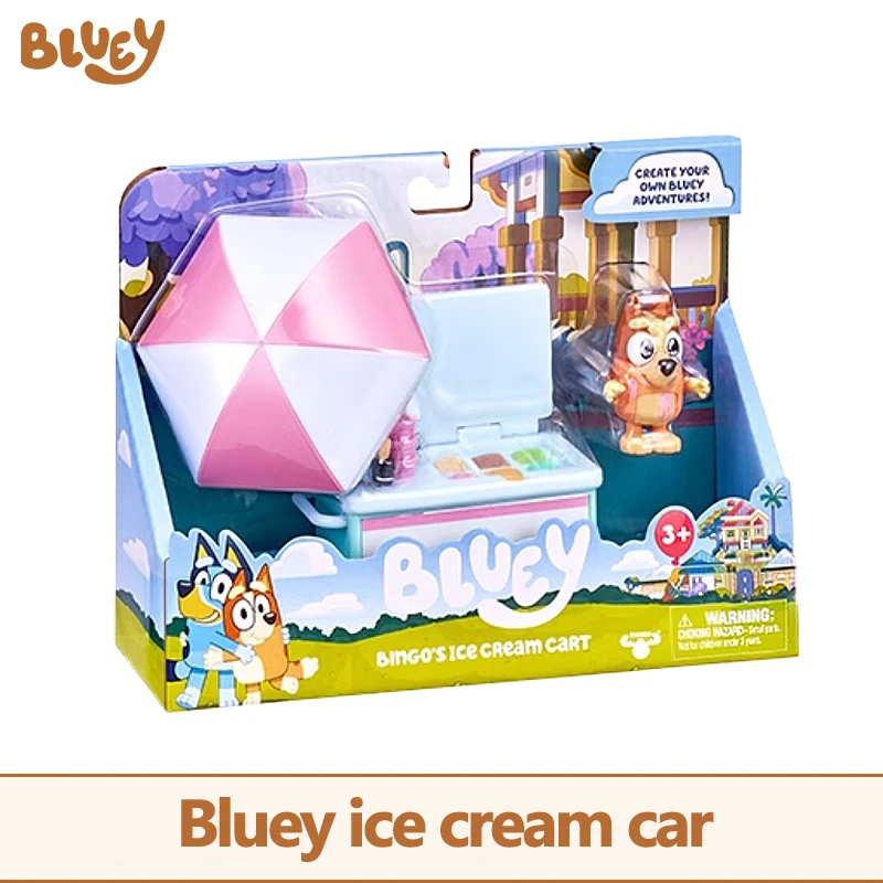 thumbnail image 1 of Bluey-juguetes periféricos de animación de dibujos animados para niños, Banco de bicicleta de juguete, modelos de pájaros, juego de Cosplay, decoración de escritorio, regalo blanco, 1 of 5