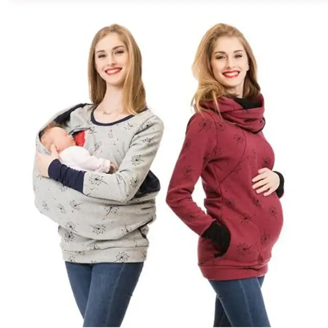 La ciudad De nada Consultar Ropa de embarazo para mujeres embarazadas, Sudadera con capucha para  lactancia, suéter para amamantar, camisetas de maternidad, Tops - AliExpress