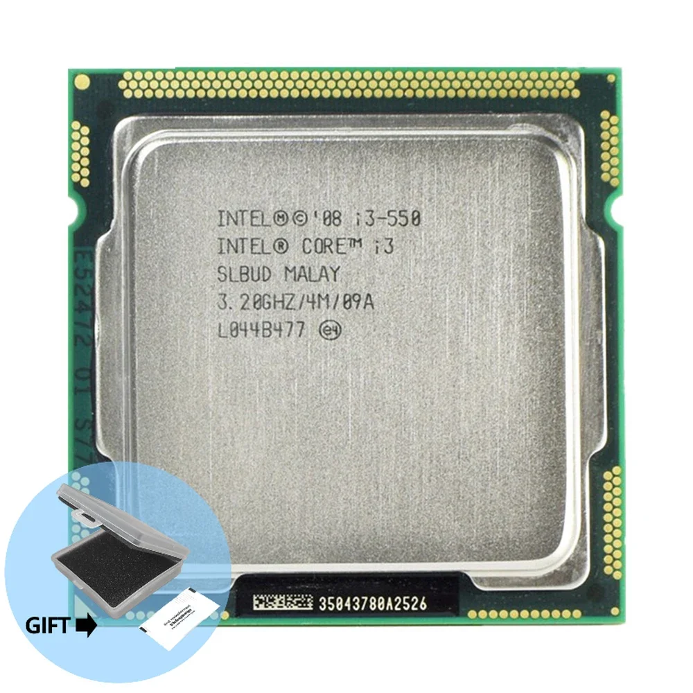 Processore Intel Core I3 550 Originale 3.2Ghz 4Mb Di Cache Lga1156 Cpu Desktop